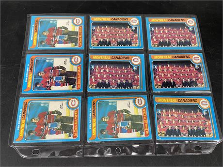 (9) 1979 CANADIENS CARDS