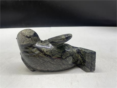 SIGNED INUIT SEAL CARVING 6”