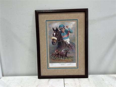 FRED STONE SIGNED EQUESTRIAN PRINT (28”x38”)