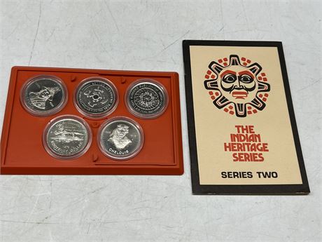 INDIAN HERITAGE SERIES 5 COIN SET