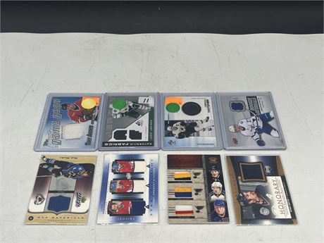 8 MISC JERSEY CARDS
