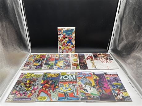 16 MISC MARVEL COMICS - INCLUDING KEYS & FIRST ISSUES