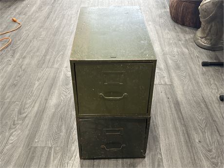 2 WW2 VINTAGE CANADIAN MILITARY FILING CABINETS