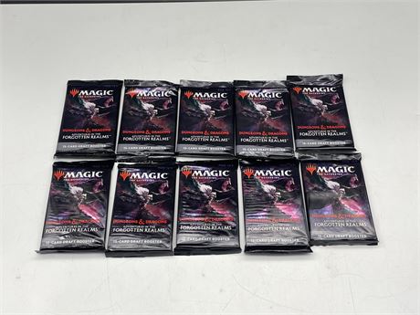 10 SEALED MAGIC THE GATHERING DUNGEON & DRAGONS BOOSTER PACKS