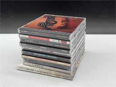 10 GOOD TITLE CDS - POSION, CREED, TOOL & ECT - EXCELLENT COND.