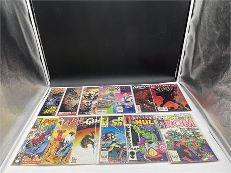 13 ASSORTED COMICS - SOME FIRST ISSUE / KEY COMICS