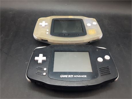 COLLECTION OF BROKEN GAMEBOY ADVANCE CONSOLES - NEED REPAIRS - AS IS