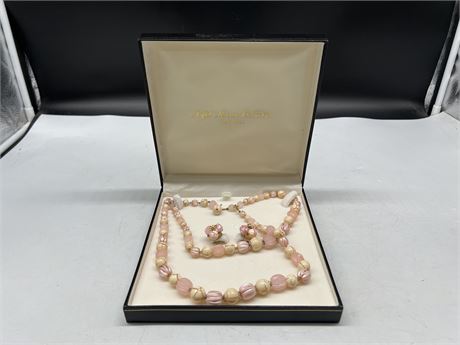 HAND MADE FIFTH AVENUE COLLECTION NECKLACE & EARRINGS SET