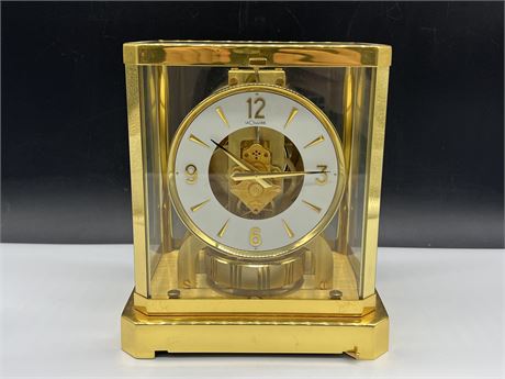 RARE ATMOS JAEGER LECOULTRE MANTLE CLOCK - WORKING - 9”x8”x6”