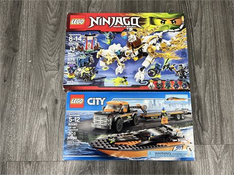 2 OPEN BOX LEGO SETS #70734 & #60085