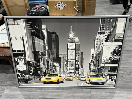 LARGE FRAMED TAXI PRINT (55.5”x40”)