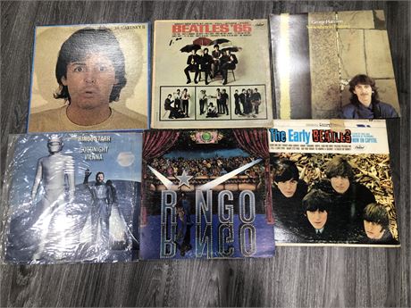 6 MISC BEATLES RECORDS (some scratched)