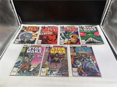 7 STAR WARS COMICS - #61-67 & #70 (MISSING #65)