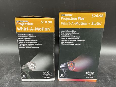 2 MOTION PROJECTION LIGHTS - FOR INDOOR & OUTDOOR USE