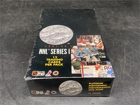 SEALED 1991/92 PRO SET PLATINUM NHL SERIES 1 WAX BOX