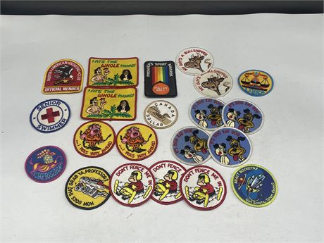 (21) VINTAGE NOVELTY PATCHES
